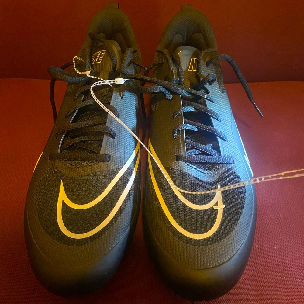 Nike Black/Grey Alpha Huarache 8 Pro Lacrosse Cleats Mens Size 16 - NEW